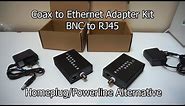 Coax to Ethernet Adapter - BNC to RJ45 - Unboxing, Installation & Test - Homeplug Alternative