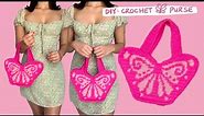 DIY: Cute Crochet Butterfly Purse | Trendy + Easy Crochet Bag Tutorial