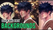 QUICK and EASY Background Tutorial! Digital Art Background Ideas