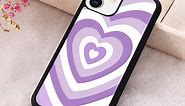 heart iPhone case purple white