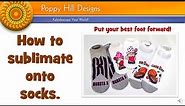 How to make a jig and sublimate on socks for beginners!