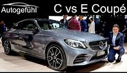 Mercedes C-Class Coupe vs E-Class Coupé comparison REVIEW Facelift 2019 C300 E53 AMG C-Klasse NYIAS