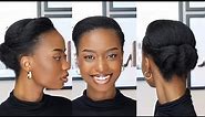 Simple Classy & Elegant UPDO Hairstyle for 4c Natural Hair. | No GEL No Flat twist
