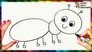 How To Draw An Ant Step By Step 🐜 Ant Drawing Easy