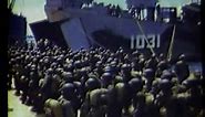 WW2: Troops Loading Aboard LST and Attack Transport Ship (APA) Activities at Sea (1944)
