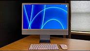 New 2021 iMac Unboxing and Setup | Blue