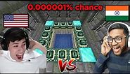 Indian VS Foreign Minecraft Luckiest Moments !