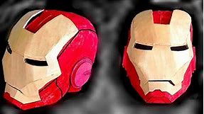 How to make Cardboard Ironman helmet at home working model, Ironman helmet, cardboard Ironman