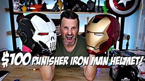 $100 Punisher Iron Man Replica Helmet Review | Hasbro Toys Marvel Legends Unboxing