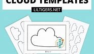 Free Printable Cloud Templates for Crafting - Lil Tigers Lil Tigers