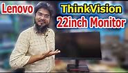 Lenovo ThinkVision 22inch Borderless Monitor Unboxing & Review || Best semi gaming monitor price bd