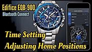 Casio Edifice EQB-900 Bluetooth Connected Time Setting And Adjusting Home Positions Tutorial