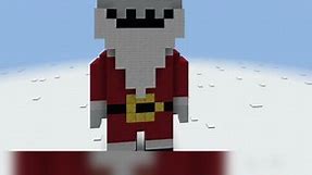 Santa Jack Skellington from The nightmare before Christmas built in Minecraft!!