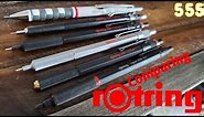Review: Rotring Mechanical Pencils; Tikki, 300, 500, 600, 800, and Rapid Pro Comparison | 555 Gear