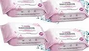 Makeup Remover Wipes | Bulk Pack of 4 | Alcohol Free, Fragrance Free | Hypoallergenic, Vitamin E | Convenient Flip Top Pack, 50 Wipes Each | Total 200 Wipes | Makeup Remover Wipes