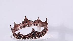 Baroque Crown Queen Black Crowns Gold Rhinestone Tiara