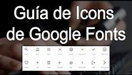 Guía de Icons de Google Fonts | Google Icons | Material Icons