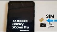 Samsung Galaxy XCover Pro How to insert and remove SIM / Memory card