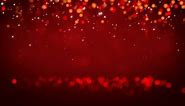 4K Moving Light Bright Red Christmas Holiday Bokeh Falling Particles Background HD