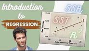 Introduction to REGRESSION! | SSE, SSR, SST | R-squared | Errors (ε vs. e)