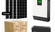 Complete Off-Grid Solar Kit - 2,400W 120V/24VDC [2.56-5.12kWh Battery - ShopSolar.com