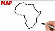 How to Draw Africa Continent | Map Drawing