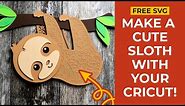 FREE Layered Sloth SVG 😍 3D Sloth Craft Ideas for Cricut