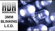 3mm White Blinking Light Emitting Diode (LED, 1Hz Flash)