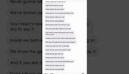 The ULTIMATE Rick Roll - TEXT MESSAGE EVERY LYRIC