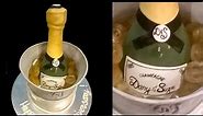 How to make a personalized 3D Champagne bottle anniversary cake