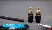 How to make an RCA interconnect cable with Deadbolt RCA solderless Plugs
