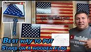 How to put stars on American wooden flags|diy step by step. How to make money creating Star stencils