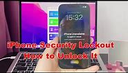 How to Unlock iPhone Security Lockout iPhone Unavailable try again in supportapple.comiphonepasscode