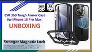 ESR 360 Tough Armor Case for iPhone 15 Pro Max Unboxing