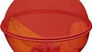 Apple-Shaped Fruit Basket Kitchen - Metal Wire Mesh Holder & Strainer for Fruits & Vegetables - Large Protective Countertop Produce Cover, Keeps Flies Out - Cute & Unique Kitchen Accessories