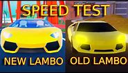 JAILBREAK SPEED TEST OLD AND NEW LAMBO!! IS IT FASTER??