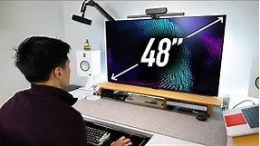Using a 48 Monitor! How Big Is TOO Big? (Vs Ultrawide)