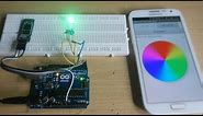 Arduino RGB LED control using Bluetooth