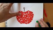 Collage Activity for kids | Apple collage | class 1st | paper mosaic