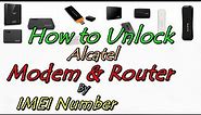 How to unlock Alcatel Modem & Router all models by NCK Code Free
