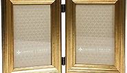Lawrence Frames 4x6 Hinged Double Sutter Burnished Gold Picture Frame