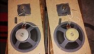 Vintage Elac speakers Rare Whizzer Cone & Alnico Tweeters. Demo