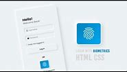 Login Page Design with Fingerprint Authentication using Html & CSS