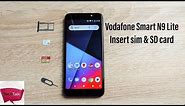 How to insert sim and SD card into Vodafone Smart N9 Lite