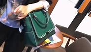 Ainifeel Women's Genuine Leather Shoulder Bags Office Purses (Green)