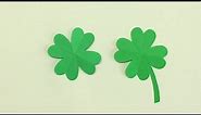 How to Cut Four Leaf Clover Pattern | Paper Shamrock