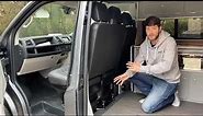 How to rotate the swivel seat VW Campervan