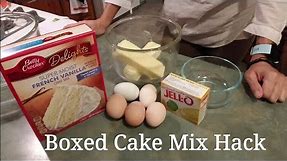 ~Boxed Cake Mix Hack~ BETTER than BAKERY CAKE!!!
