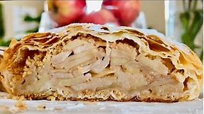 Apple Strudel Made With Phyllo Pastry / How to Make Apple Strudel With Phyllo Pastry