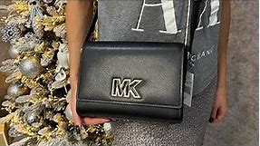 MICHAEL KORS Mimi Meadium Leather Messenger Bag (black)